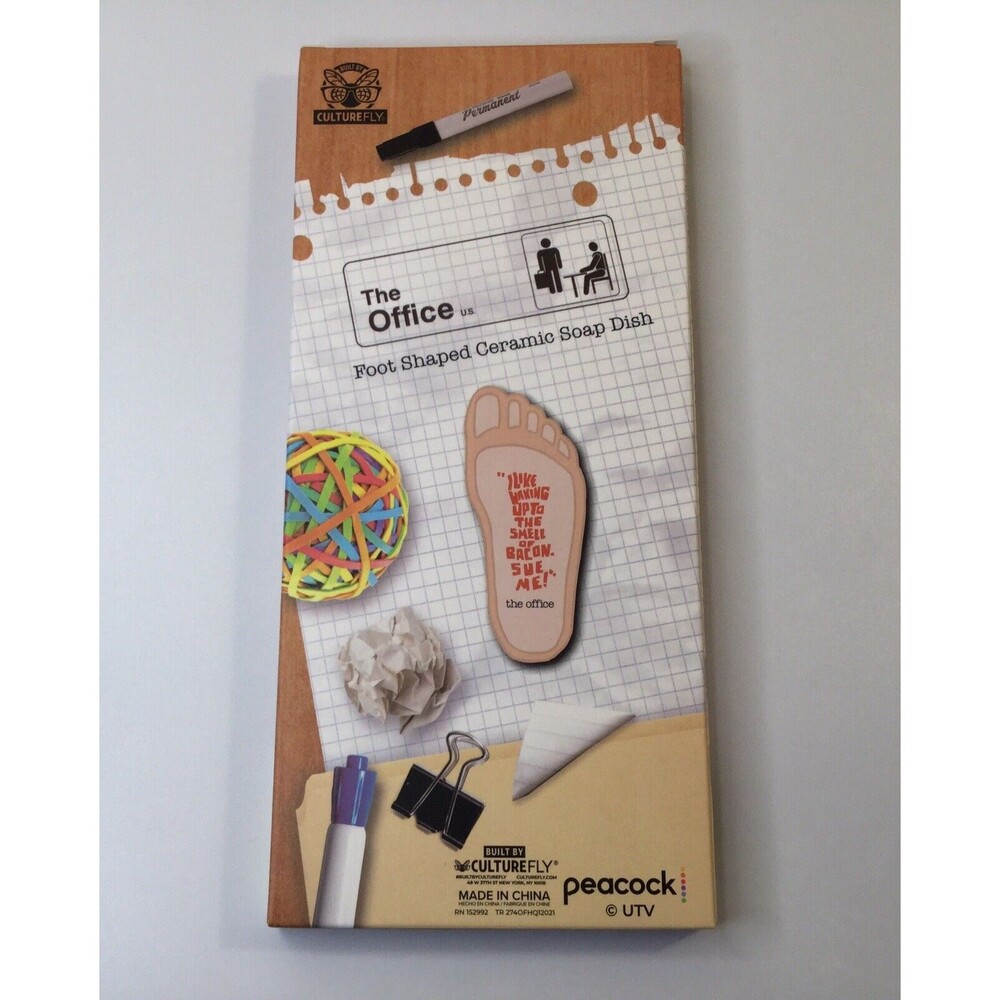 The Office Ceramic Foot Soap Dish Culturefly Subscription Box Exclusive Bacon